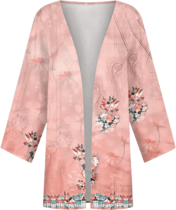 Kimono Cardigans for Women Dusters Sweaters Cool Striped Print Cardigan Relaxed Fit Workout Kimono Cardigan XX-Large 3-pink