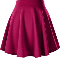 Generic Skirt for Women Midi Knee Length Loose Fit Crochet High Cut A Line Knit Plain Skirt Women 2024 Fashion Medium L-661 Burgundy Wine