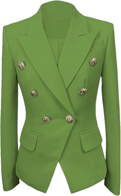 Womens Casual Blazers Long Sleeve Lapel Button Suit Jackets Slim Fit Work Office Blazer Jacket for Women 22 Grass Green