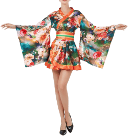 Women's Japanese Short Kimono Costume Traditional Geisha Anime Printed Bathrobe Gold Stamping Pattern Pajamas Sleepwear One Size Rainbow
