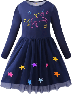 VASCHY Cute Girls Casual Autumn Spring Long-Sleeve Outfit, Toddler/Big Kid Girls Clothing Size 3-10T