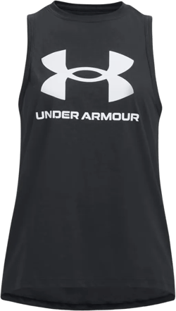 Under Armour Girls' Sportstyle Logo Tank X-Small (001) Black / / White