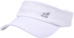 Quanhaigou Sun Visor for Men Women,Premium Sports Tennis Golf Running Hat, Mesh Adjustable Cap One Size Mesh White
