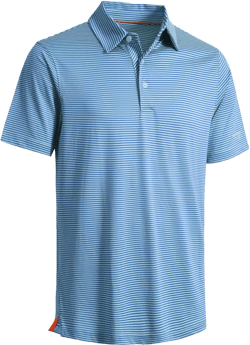 Men's Golf Polo Shirts Short Sleeve Striped Performance Moisture Wicking Dry Fit Golf Shirts for Men