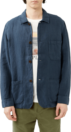 Navy Linen Labura Jacket