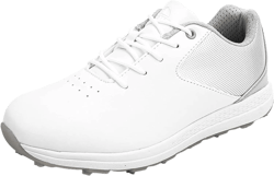 Women's Golf Shoes Waterproof Ladies Golf Sneakers Non-Slip Lightweight Breathable Professional Women Golf Trainers Walking Footwear Designed for Balance Performance 5.5 Wide Grey