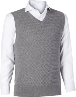 Men's V-Neck Sleeveless Pullover Sweater Casual Argyle Sweater Vest XX-Large Medium Grey