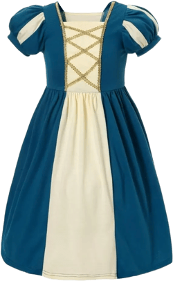 Dressy Daisy Toddler and Little Girls Princess Dress Up Clothes for Halloween Birthday Party Everyday Outfit Play Wear Dark Teal 4-5T