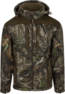 Drake Waterfowl Men's Non-Typical Standstill Windproof Agion Active XL Hooded Hunting Jacket Large Mossy Oak Country Dna