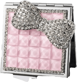 Portable Mirror Square Small Mirror for Purse Rhinestone Compact Mirror Folding Mini Pocket Makeup Mirror Travel Mirror for Men Women Travel Outdoor