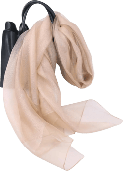 Organza Silk Scarf Women Sparkling Shawls And Wraps For Evening Dress Lightweight Sheer Stole Bridal Wedding Party Beige