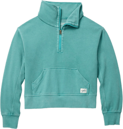 Fair Harbor The Saltaire Half-Zip –– Women's Contemporary Jacket –– Ultrasoft, Midweight, Relaxed Fit X-Large Cove