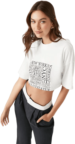 Cropped New York Graphic Tee