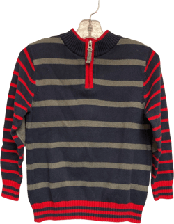 Hanna Andersson Size 5 Navy & Red Stripe Cotton Boys Sweaters & Vests