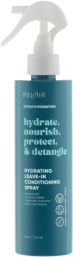 REVAIR Leave-In Conditioner Spray, Hydrating - Cruelty-Free, 8 Fl Oz (for Curly Hair, Heat Protection, Hair Detangler, Vegan Detangling Spray, Women) Conditioning Spray