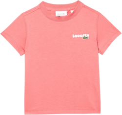 Lacoste Short Sleeve Crew Neck Large Wording Colorful Graphic Tee Shirt 4T Sierra Red