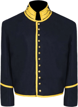 US Civil war Men's St Louis Depot Mounted Services Wool Shell Jacket 54 Yellow