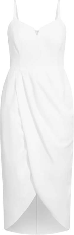 Women's Plus Size Dress Sassy V Ivory 22 Plus