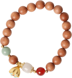 Wooden Beaded Bracelet Necklace Barbie Sandalwood Ornaments Prayer Link Bracelet Wood Beads Healing Yoga Mala Anxiety Run Prayer Mala Beads Bracelet Chain for Women and Men