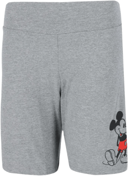 Jerry Leigh Women's  Disney Mickey Mouse Biker Shorts, 3X, Heather Grey