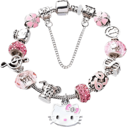Kawaii Bracelet Gift for Girls, Adjustable Stainless Steel Bracelet, Fashion Anime Cartoon Accessories for Ladies Women Girls Sisters Kids Bff Friendship Wife Birthday Gift