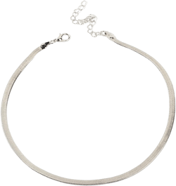 Flat Serpentine Snake Bone Chain Choker Necklace Swirl Herringbone Chain Clavicle Necklace for Women Friend Jewelry Birthday Gift B 30cm/11.7inch silver