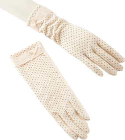 Women's UV Protection Driving Gloves Non-slip, Sun Block Cotton Gloves with Touch Screen Fingers for Summer One Size Beige