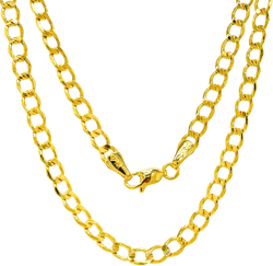 JEWELHEART 14K Gold Cuban Link Chain Men - 2.3mm 2.7mm 3.7mm 4.65mm 5.4mm 6.5mm Diamond Cut Open Link Thick Cuban Curb Chain - Yellow Real Gold Chain Necklace For Women with Lobster Clasp 16" 18" 20" 22" 24" 2.3mm 18 inches