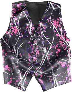 Mens Wedding or Formal Vest, Moonshine Muddy Girl Large Print