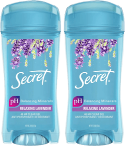 Secret Fresh Clear Gel and Deodorant for Women - Relaxing Lavender - 2.6oz/2 Pack