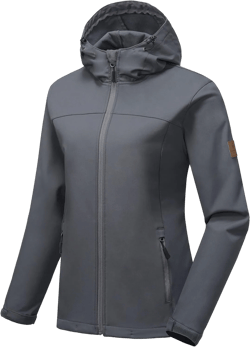 Little Donkey Andy Women's Softshell Jacket Hooded Windproof Fleece Lined Jackets, Lightweight