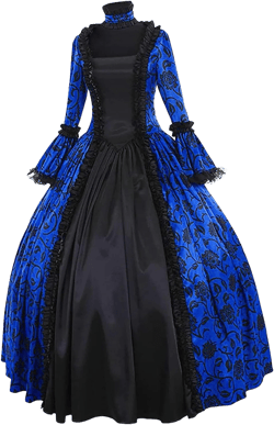 Ladies Medieval Queen Vitorian Dress, Womens Gothic Lace Ball Gown Dresses Renaissance Royal Fancy Masquerade Dress: Clothing, Shoes & Jewelry