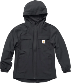 Carhartt Boys Rugged Flex® Ripstop Jacket Dress-coats, Caviar Black, 14-16 US: Clothing, Shoes & Jewelry
