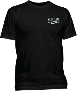 Salt Life Men's Dinner Short Sleeve Tee Small Black