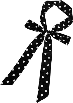 Women's Skinny Scarf with Thin Chiffon, Ladies Silk Neckerchief/Bag Band/Belt/Hair Head ZNWJ-6 Black