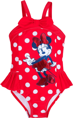 Disney Minnie Mouse Polka Dot Swimsuit for Girls- Size 9/10: Clothing, Shoes & Jewelry