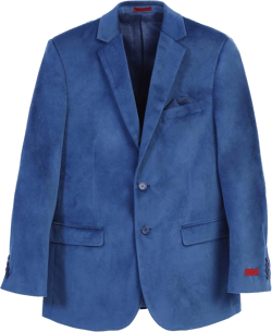 Gioberti Mens Formal Super Soft Velvet Blazer Jacket 40 Short Royal Blue