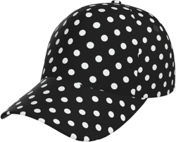 Red Polka Dot Baseball Hat Women Men Black White Hat Pink Casual Hat Washed Adjustable Running Golf Cap Hat
