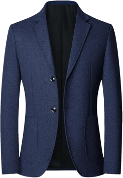 Men's Suits Slim Fit Casual Blazers Lightweight Sport Coats Two Button Jackets Medium Navy Blue