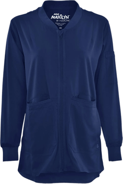 Mini Marilyn 4-Way Stretch 7 Pocket Bomber Scrub Jacket