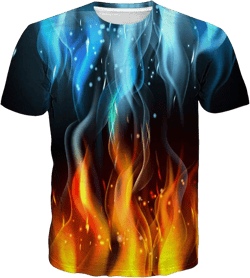 SYAIMN Unisex 3D Pattern Printed Short Sleeve T-Shirts Casual Graphics Tees X-Large Plaid Blue Yellow