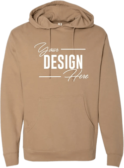 INK STITCH Unisex SS4500 Custom Midweight Design your Own Hoodies Sweatshirts Large Sandstone