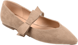 Journee Collection Womens Aizlynn Ballet Pointed Toe Slip On Flats Taupe 11