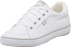 Keds Women's Center III Canvas Lace Up Sneakers 7 Wide White Canvas