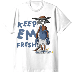 AJ 11 Diffused Blue 11s Low Shirt, Keep Em Fresh, T-Shirt Match Sneakers 2D Sneaker Tee Large White
