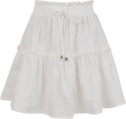 Yoyorule Bikini Skirt Bottoms for Women 2023 Skirt Women's Fashion Short Skirt High Waist Elastic Solid Skirt White : Clothing, Shoes & Jewelry