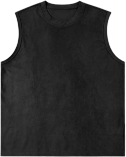 Mens Cotton Workout Gym Tank Top Sleeveless Cut Off Muscle Shirts Acid Wash Tshirts Running Beach Loose Fit Tees Small B-black