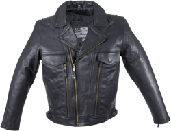 Black Classic Leather Motorcycle Jacket