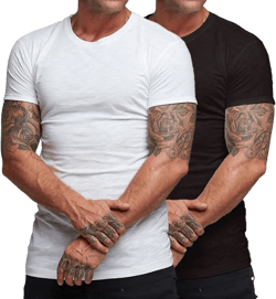 elselect 2 Pack Mens T Shirt Short Sleeve Plain Classic Shirt Ultra Soft Crew Neck Casual Basic Tee Shirt