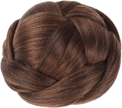 Braid Hair Bun Human Hair Bun Hair Buns Bun for Hair Bun Extension Afro Wig Braided Ponytail Braided Updo Bun for Black Women Braid Hair Bun Toupee for Women dark brown